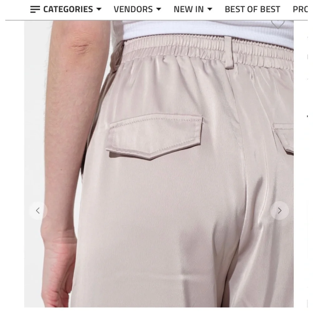 14 It’s All About The Satin Cargo Pants with Front Tie - Picture 4 of 4